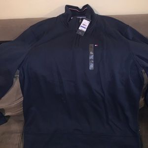 TOMMY HILFIGER MENS XL QUARTER ZIP Blue brand new